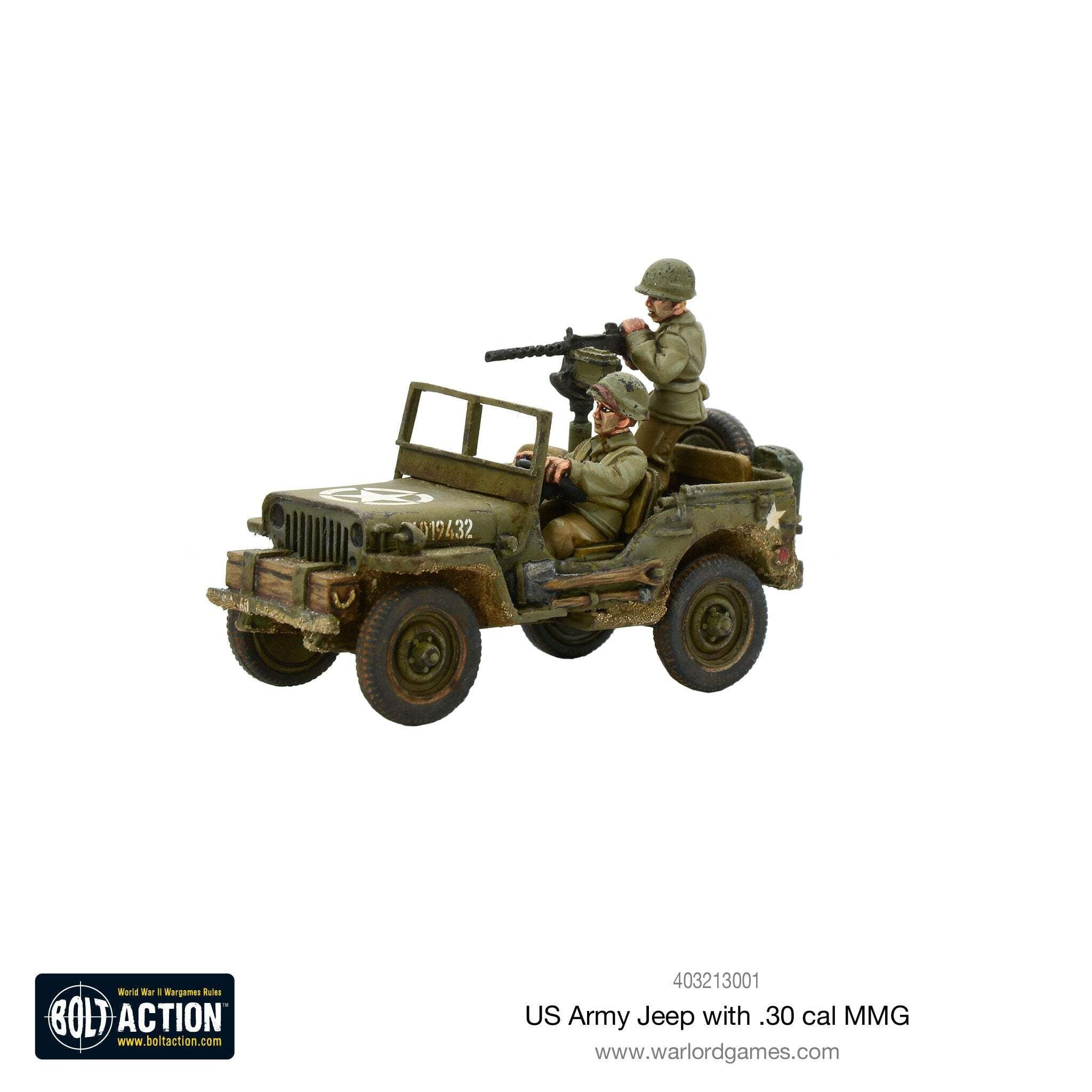 Warlord Games US Army Jeep w/30 Cal MMG New