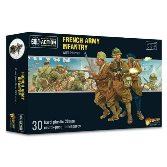 WARLORD GAMES French Army Infantry - 28mm Scale Plastic Miniatures for Bolt Action Highly Detailed World War 2 Miniatures for Table-top Wargaming