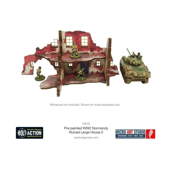 Micro Art Studio WW2 Normandy Ruined Large House 2 New
