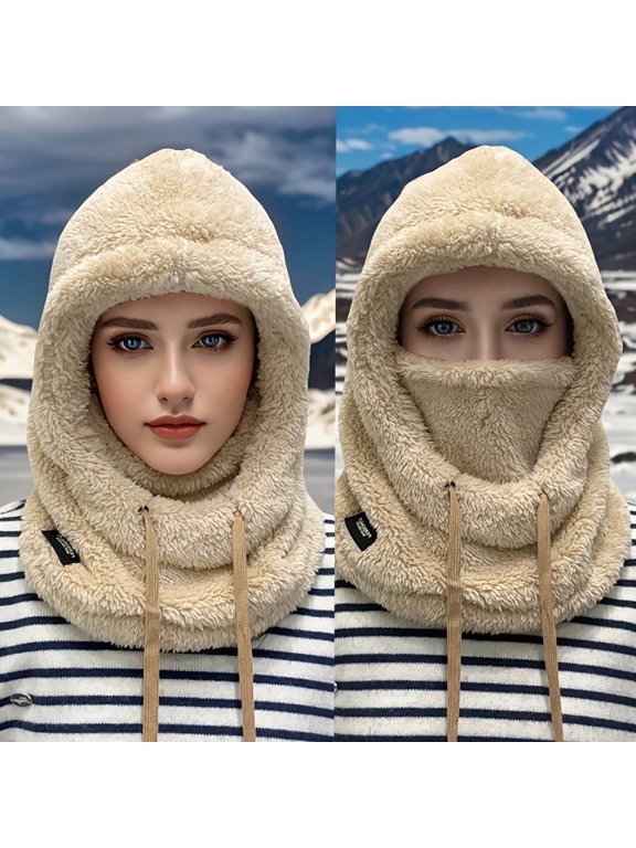 Warm And Windproof Ski Cap Fleece Adjustable Cycling Cap Winter