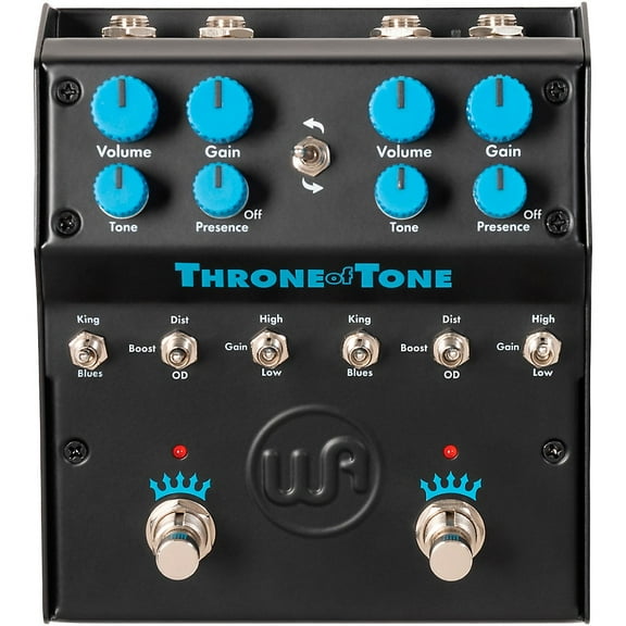 Warm Audio WA-TOT Throne Of Tone Dual-Sided British-Amp-Inspired Overdrive Effects Pedal Black and Blue