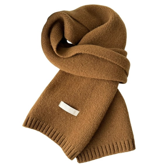 Warm Autumn and Winter Scarf, Unisex Pure Color Winter Neck Warm Knitting Scarf