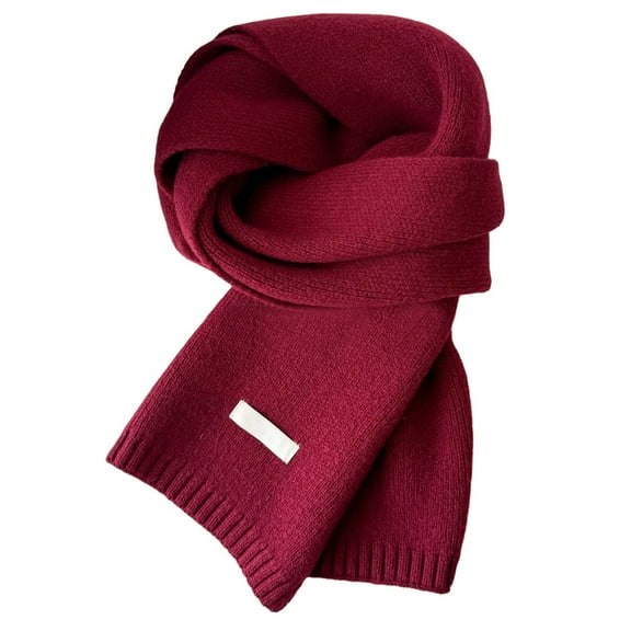 Warm Autumn and Winter Scarf, Unisex Pure Color Winter Neck Warm Knitting Scarf