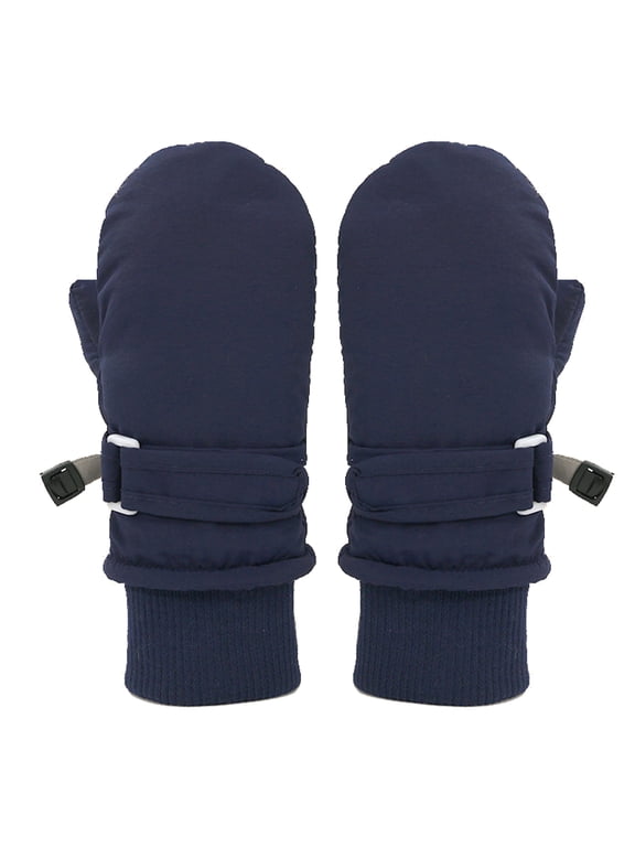 Warm Baby Toddler Winter Ski Gloves with String Cold Weather Mittens for Boys & Girls Fleece Lined Insulated Snow Gloves
