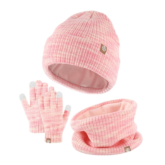Warm Baby Winter Hat and Mittens Set for Toddlers with Cozy Neck Warmer Soft Lined Knit Accessories for Children for Outdoor