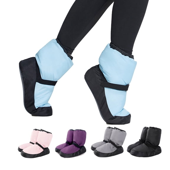 Warm Ballet Dance Boots, Thermal Footwear for Pre-Workout Warm-Up and Training for Adults, Thick Sole Ankle Booties for Cold Studios