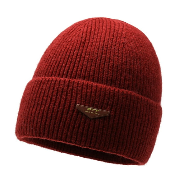 Warm Beanie for Men Women, Fleece Lined Beanie Warm Winter Caps Unisex Fashion Knit Cuffed Cap