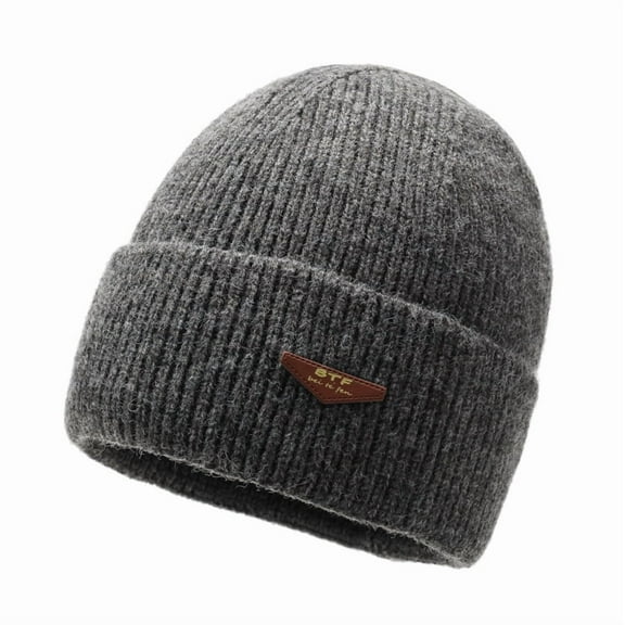 Warm Beanie for Men Women, Fleece Lined Beanie Warm Winter Caps Unisex Fashion Knit Cuffed Cap
