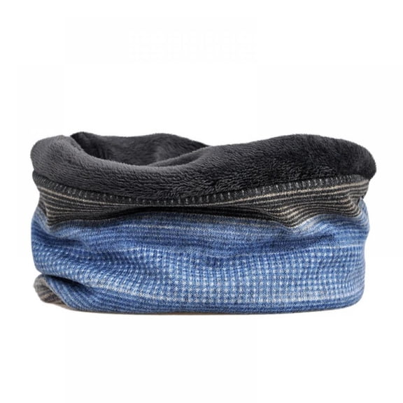 Warm Beanies Cap Contrasted Stripe Scarf Cotton Stretch Sun Hat Autumn Winter Cycling Neck Warmer Head Wear