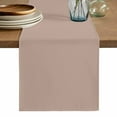thumbnail image 1 of Warm Beige Table Runner, Solid Color Farmhouse Beige Washable Cotton Linen Table Runners 90 Inches Long, Dresser Scarf Runner for Dining/Coffee/Kitchen/Hallway Tables 13''x90'', 1 of 8