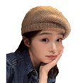 thumbnail image 1 of Warm Berets for Women Solid Color Beret Hats for Women French Style Beanies Winter Hat Casual Knit Hat Chic Lady, 1 of 7
