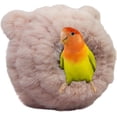 thumbnail image 1 of Warm Bird Nest Soft Faux Rabbit Fur Bird Breeding Nest Snuggle Hut Parakeet House Bed for Budgie Lovebird Parrot, 1 of 9