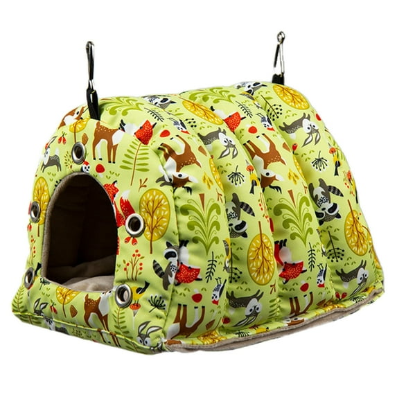 Warm Bird Nest Winter Bed Snuggle Hanging House Cage Tent Plush Hideaway for Small Parrot Conure Cockatiel