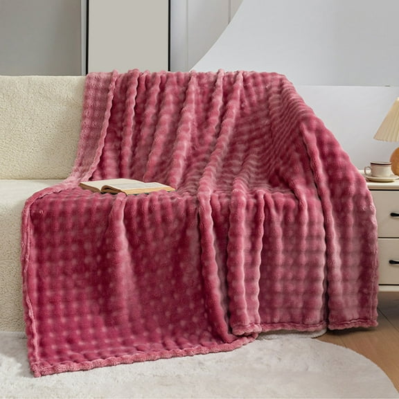 Warm Blanket - Soft Fleece Blanket Warm And Soft Layer Double-sided All-season Solid Color Blanket