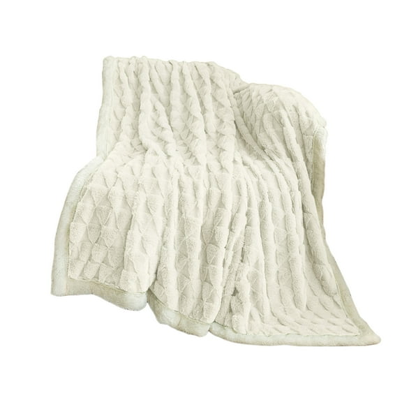 Warm Blanket, Thick Blanket, Comfortable Thermal Insulated Blanket for Autumn and Winter, Soft Polyester Material, Solid Color, Lightweight and Durable Home Leisure Throw