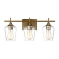 thumbnail image 1 of Warm Brass 3-Light Vanity Light Fixture, 1 of 3