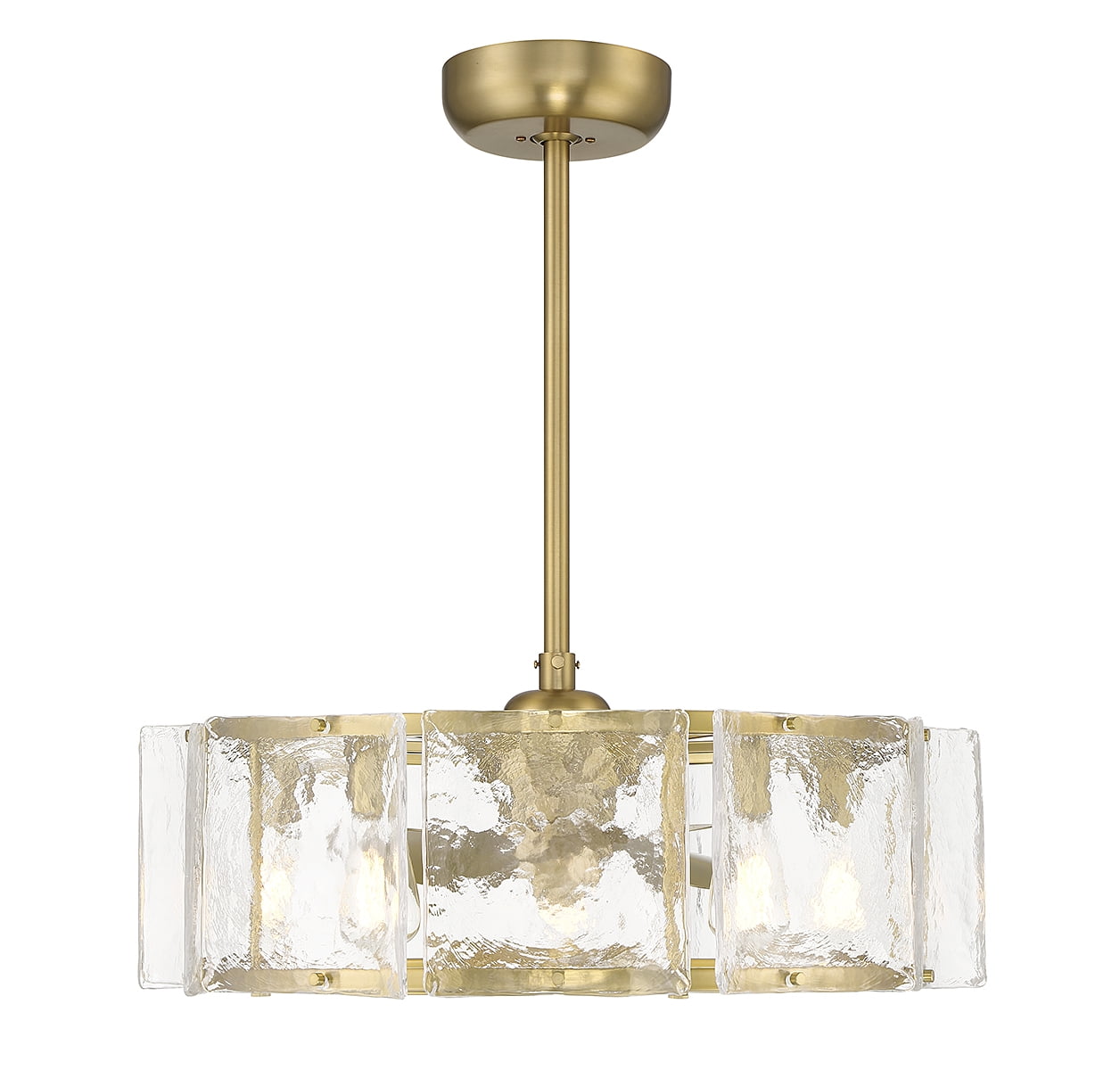 Genry 27" Warm Brass LED Chandelier Fan with Remote