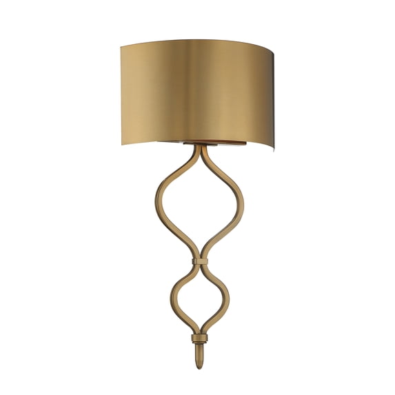 Warm Brass LED Wall Sconce from the Como Collection