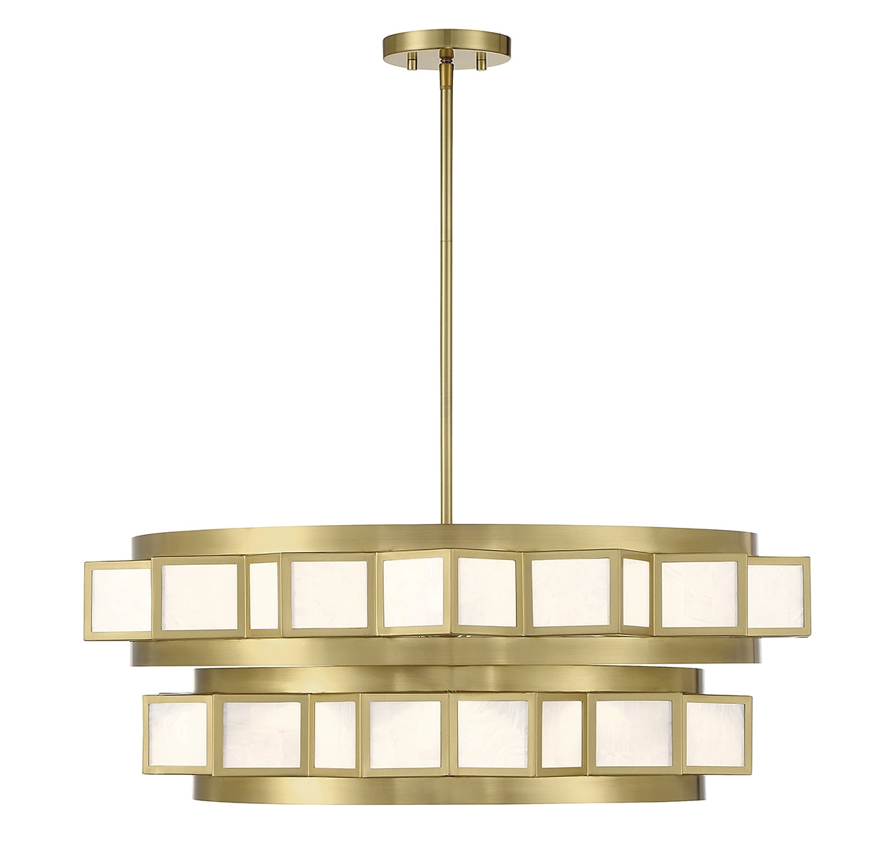 Gideon Warm Brass 6-Light Drum Chandelier