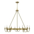thumbnail image 1 of Warm Brass Ten Light Chandelier from the Sullivan Collection, 1 of 5