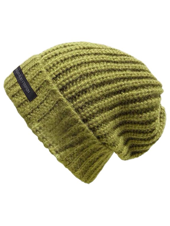 Warm Breathable Knitted Winter Hat, Slouchy Long Beanie Knit ,Solid Warm Casual Stacking Knit Ski Skull Caps Hats Unisex