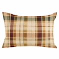 thumbnail image 1 of Warm Brown Checked Throw Pillow Cover 20 x 26 Inch Decorative Pillow Cover Fall Farmhouse Buffalo Plaid Lumbar Pillowcase Seasonal Rectangle Cushion Case for Couch Sofa Bed Living Room, 1 of 9