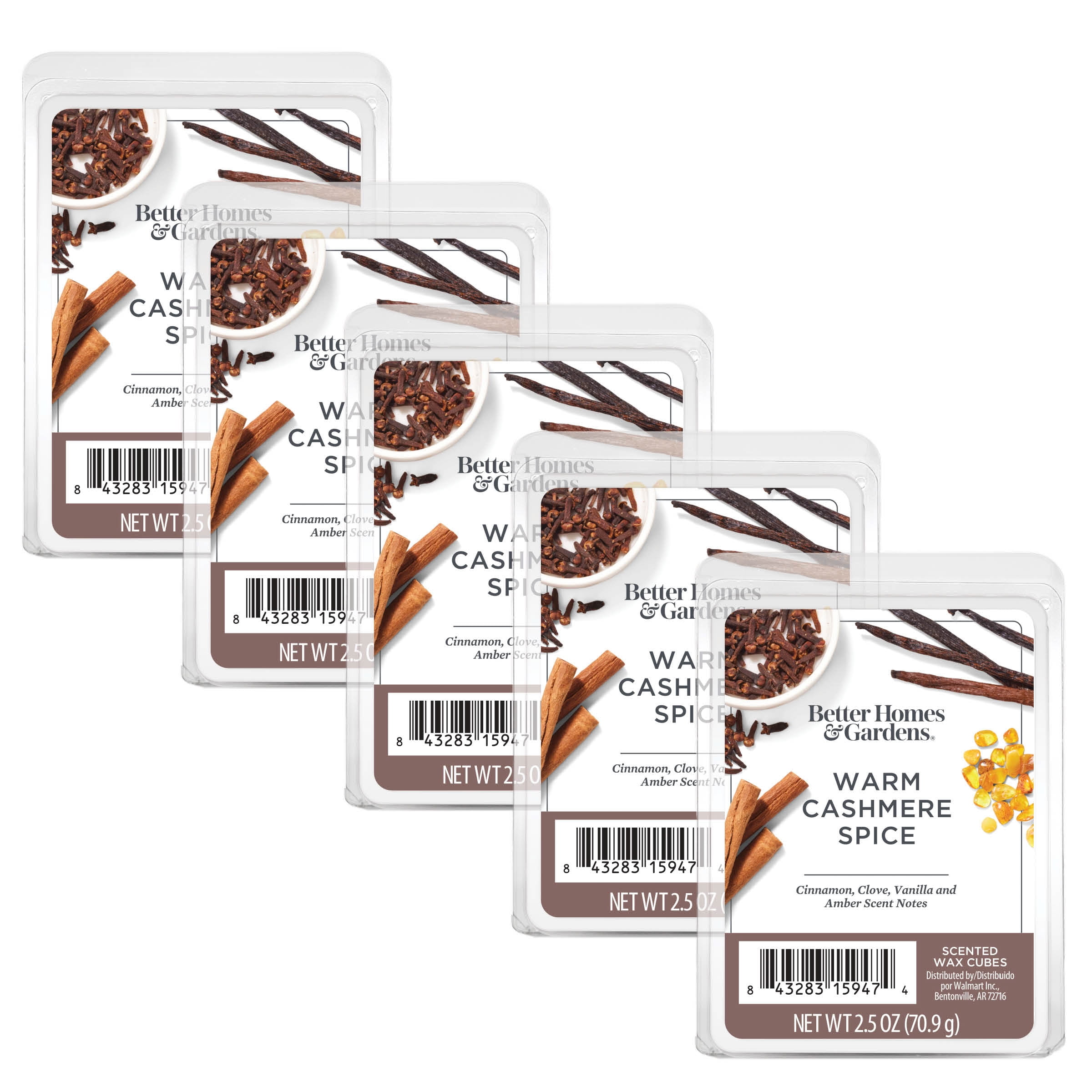 Warm Cashmere Spice Scented Wax Melts, Better Homes & Gardens, 2.5
