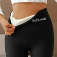 thumbnail image 1 of Warm Casual Winter Solid Pants, Soft Clouds Fleece Leggings Women Winter Leggings, 1 of 5