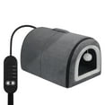 thumbnail image 1 of Warm Cat Shelter, Soft and Self Warming Kitten beds, Mat Heated Cat Bed, Waterproof Outdoor Heated Cat House,Warm and Insulated Cat House,Gray,Cat 45x32x35cm, 1 of 8
