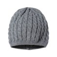 thumbnail image 1 of Warm Chunky Soft Stretch Winter Slouchy Cable Knit Beanie Hats, Heather Gray, 1 of 2