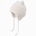 thumbnail image 1 of Warm Cold Weather Hats Childrens Hat Cute Cat Ears Boys And Girls Baby Outdoor Warm Plush Ear Pullover Hat for Boys and Girls,One Size,A191-Beige, 1 of 5