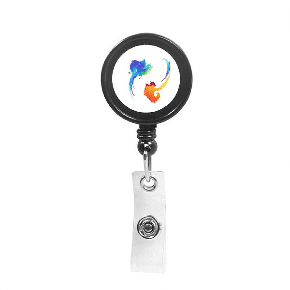 Warm Color Celebration Color Art Retractable Keychain Badge Holder ID Badge