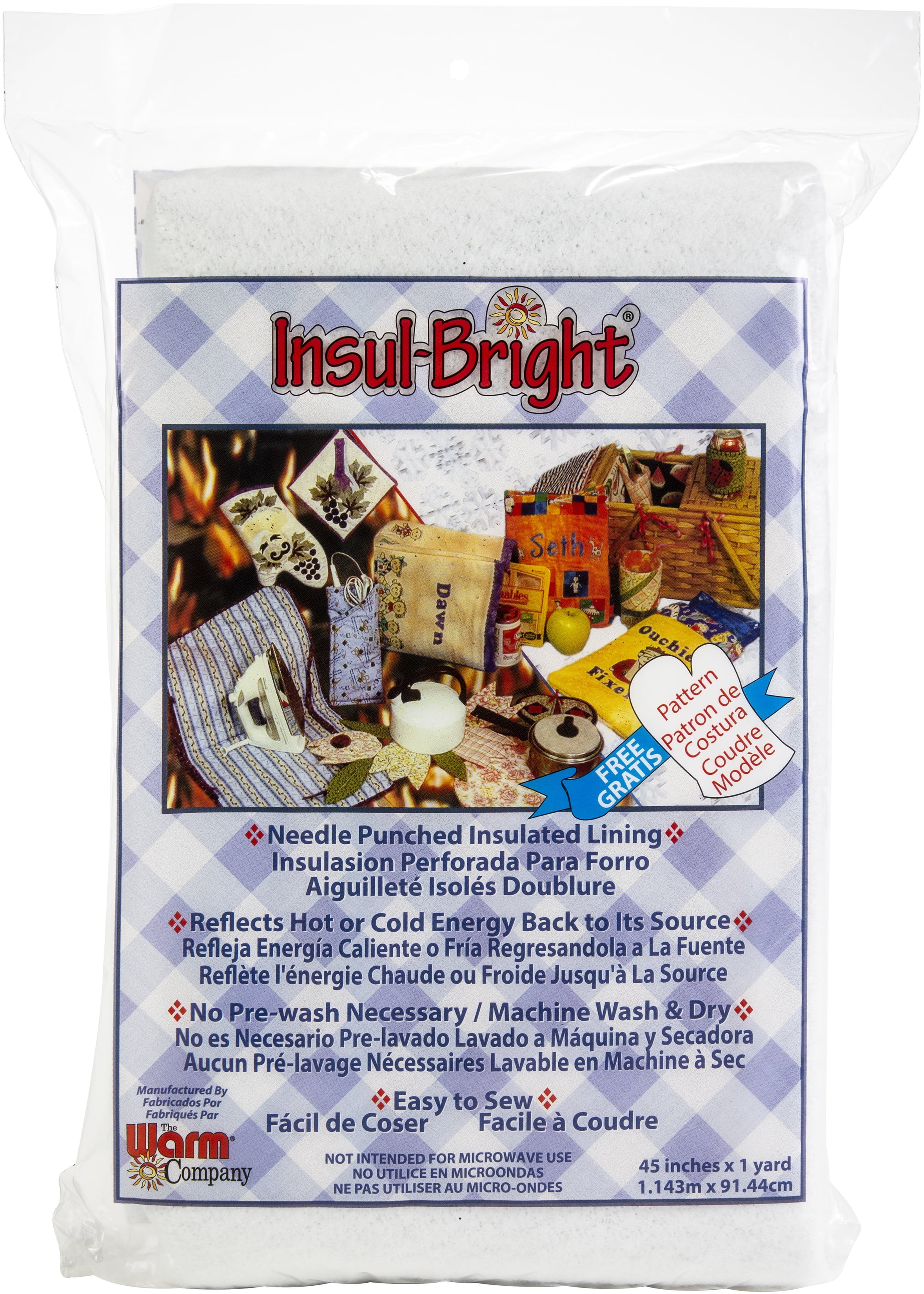 THE WARM COMPANY Warm Company Batting Insul-Bright Needlepunched Insulated Lining -45" x 1 yard