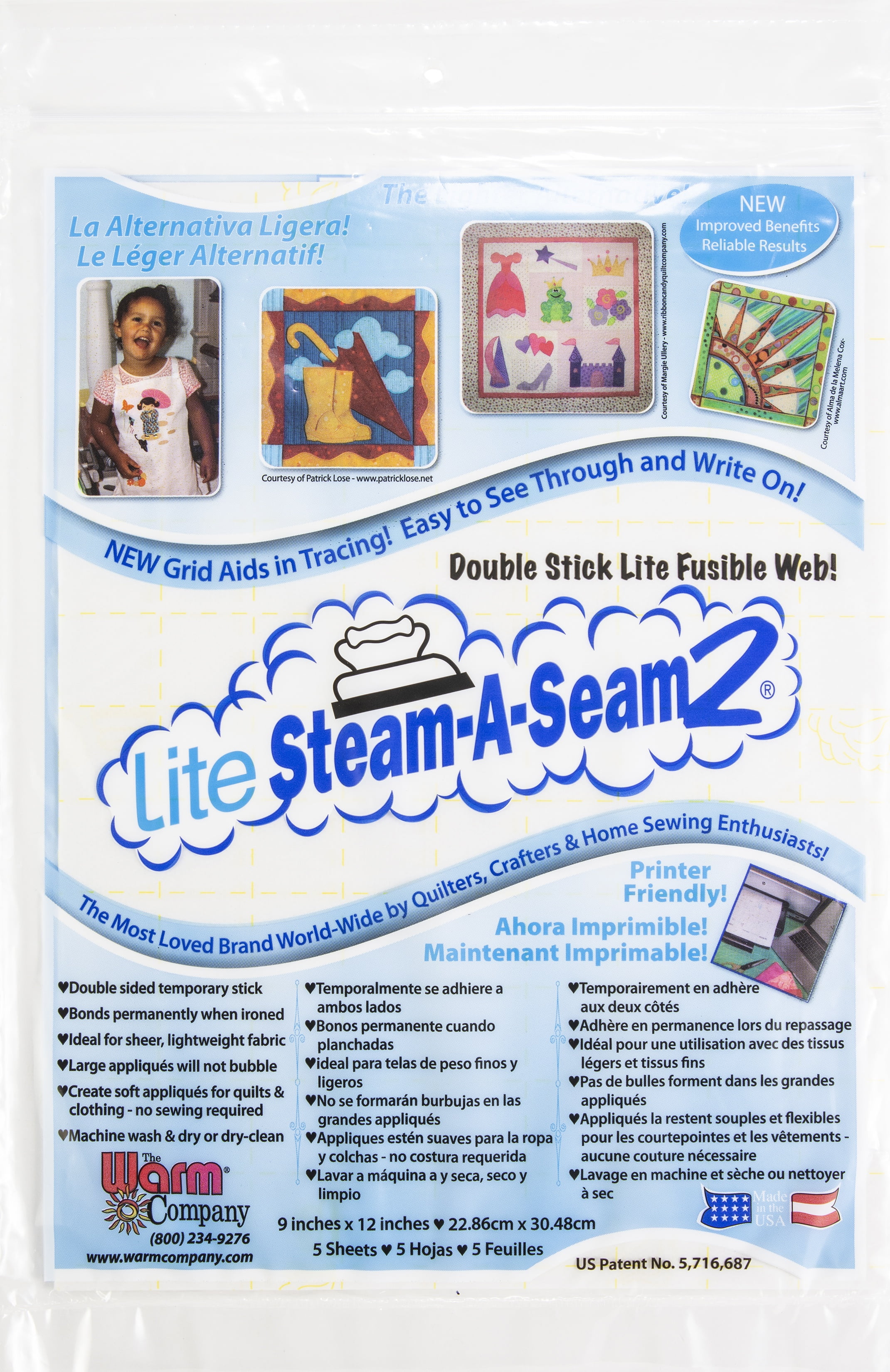 Warm Company Lite Steam-A-Seam 2-Double Stick Fusible Web