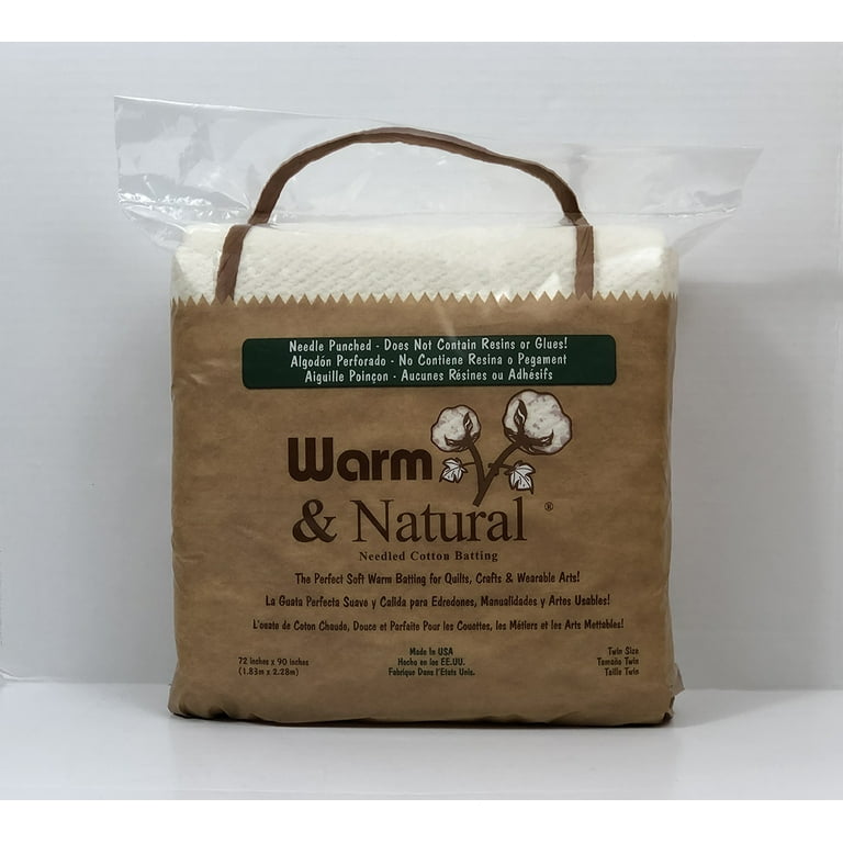 WARM COMPANY 124-Inch by 30-Yard Warm and Natural Cotton Batting by The  Yard, King 