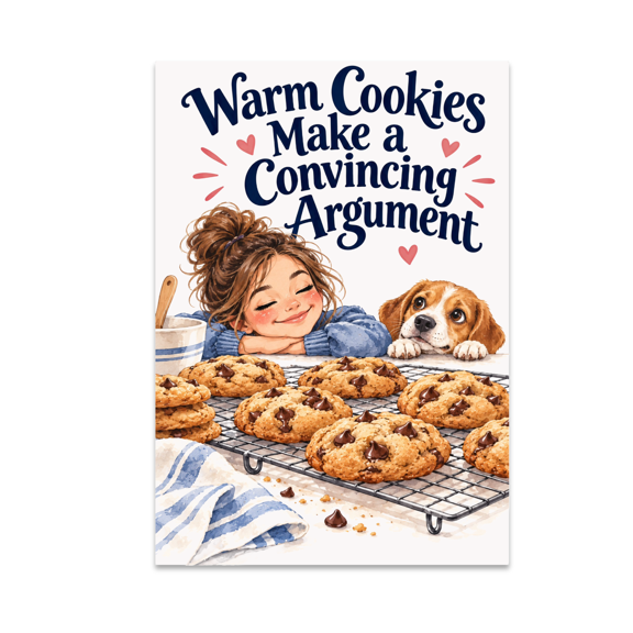 Warm Cookies Make a Convincing Argument - Home Baker - 13x19 Poster Print