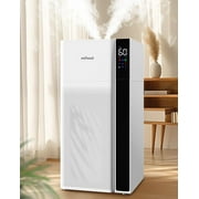 Warm and Cool Mist Humidifier Large Room, 5.3Gal/20L Whole House Humidifiers for Home, Quickly & Evenly Humidify Larger Areas, Top Fill, Dual Mist Nozzles and Atomizers, Office Plants, White
