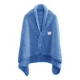 thumbnail image 1 of Warm Coral Fleece Blanket Shawl Wrap for Home Use Watching TV Office Napping, 1 of 17