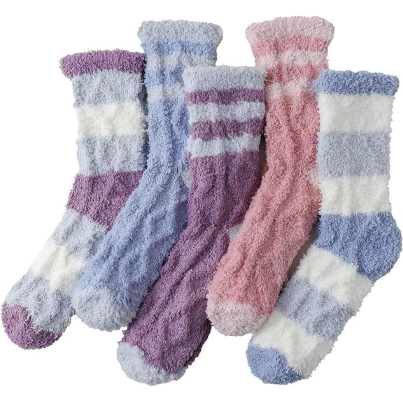 Warm & Cozy Gifts for Women, Stocking Stuufers, Fluffy Fuzzy Plush Sleeping Slipper Socks - Soft Warm Fabric