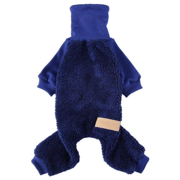 Warm Cozy High Collar Dog Sweater with K Design, Elastic Stretch Non-Restrictive Winter Pet Apparel, Comfortable Cold Weather Dog Clothes for Indoor & Outdoor Daily Wear for Dogs(Blue,M)