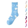thumbnail image 1 of Warm & Cozy Valentines Gifts for Women, Fluffy Fuzzy Plush Sleeping Slipper Socks - Soft Warm Fabric Sky Blue One Size, 1 of 5
