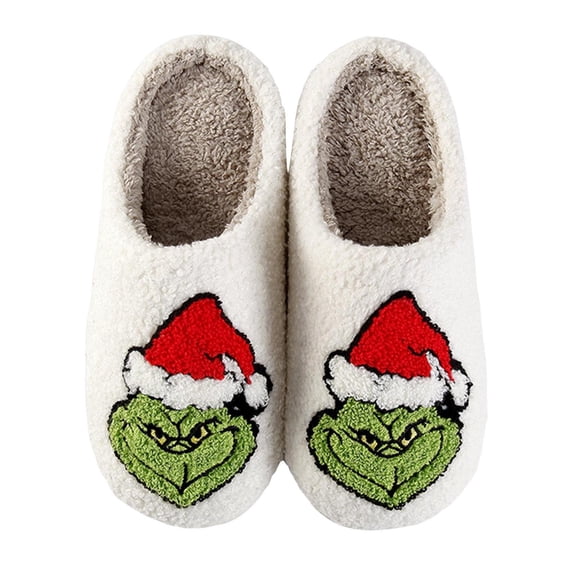 Warm Cute Sippers For Women Plush Comfortable Warm Slip On Couple Slippers For Indoor Outdoor