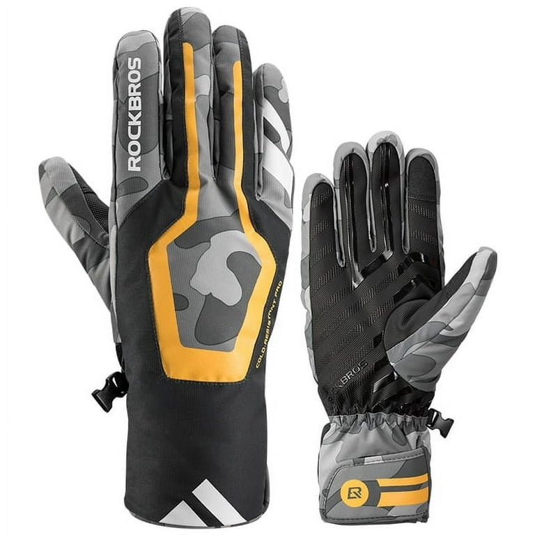 Warm Cycling Gloves Winter Windproof Waterproof Motorcycle MTB Gloves Men TPU Touch Screen Electric Bicycle Scooter