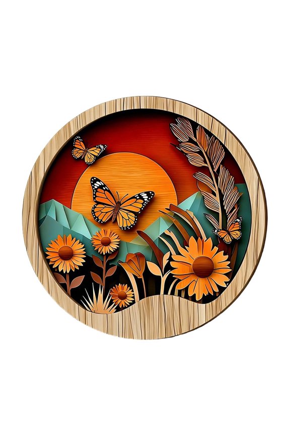 Warm Decoration In 2D Wooden Ornament Festival Decoration Exclusive Festival Party Wall Decoration