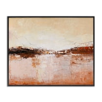 Warm Distressed Horizon Black Framed Giclee Art, design by Design Fabrikken