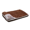 thumbnail image 1 of Warm Dog Bed Mat with Pillow 19.7"x 13.8", Pet Cushion for Crate, Soft Comfortable Egg Crate Foam Dog Crate Beds Mat with Removable Washable Cover and Non-Slip Bottom, 1 of 7