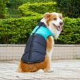 thumbnail image 1 of Warm Dog Clothes Pet Coat Winter Vest Padded Zipper Jacket Dog Clothing for Small Medium Big Dogs Outfit Blue L, 1 of 5