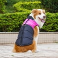 thumbnail image 1 of Warm Dog Clothes Pet Coat Winter Vest Padded Zipper Jacket Dog Clothing for Small Medium Big Dogs Outfit Hot Pink 2XL, 1 of 5