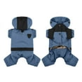 thumbnail image 1 of Warm Dog Coat with Hood,Waterproof Windproof Winter Full Body Dog Jacket Snowsuit,Adjustable Cold Weather Pet Clothes (Blue,L), 1 of 3