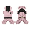 thumbnail image 1 of Warm Dog Coat with Hood,Waterproof Windproof Winter Full Body Dog Jacket Snowsuit,Adjustable Cold Weather Pet Clothes (Light Pink,S), 1 of 3